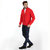 Red Fleece Sweatshirt Jacket For Men By American Falcon
