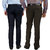Gwalior Pack Of 2 Slim Fit Formal Trousers (Blue  Brown)
