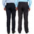 Gwalior Pack Of 2 Slim Fit Formal Trousers (Blue  Grey)