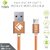 Tizum Faux Leather Micro-USB to USB Cable (1.2 meter/ 4 Feet) Fast Charging - 2.4Amp  Sync Data Cable (Brown)