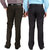 Gwalior Pack Of 2 Slim Fit Formal Trousers (Brown  Grey)