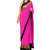 Pink Brocade Solid Saree With Blouse