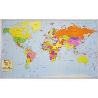 Buy World Political Map on Art Paper (51.70x30.13 inches ...