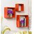 Onlineshoppee Square Nesting MDF Wall Shelf Size(LxBxH-10x4x10) Inch - Orange
