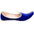 PM TRADERS Men's Blue Velvet Mojari