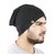 Unique Men's Black Beanie Cap With Ring.