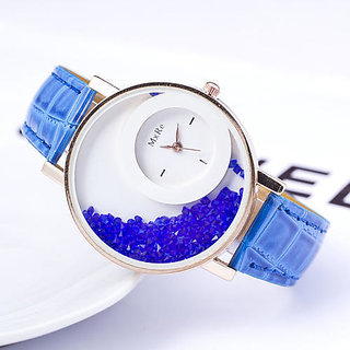 Blue Diamond Watch For Woman