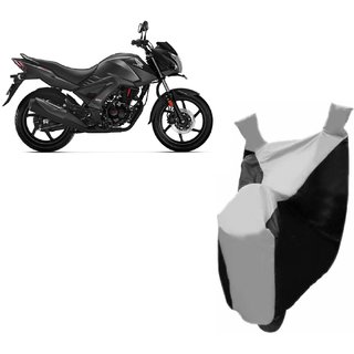 Buy Autoage Premium Silver With Black Bike Body Cover For Honda Cb