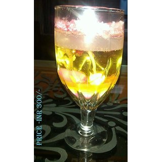 Gel Candle Yellow Pink