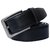 Winsome Deal Black Pure Leather Pin-Hole Buckle Formal Belts