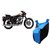 KAAZ Blue with Black Two Wheeler Cover For Bullet 350
