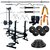 HAWKISH BRAND NEW 8 KG RUBBER WEIGHT PLATE + 20 IN 1 BENCH (2X2) HOME GYM SET + 14 DUMBBELL ROD + 3 FT CURL ROD + 5 FT PLAIN ROD (22 MM) + SKIPPING ROPE AND ALL GYM ACCESSORIES FOR WEIGHT LIFTING EXERCISE