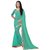 Beelee Typs Turquoise Football Saree With Blouse
