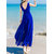 Westchic FASHIONAATA Royal Blue Georgette Maxi Dress