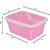 Rectangle Vegetables, Fruit Basket with Cover, ( Pink )