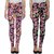 (PACK OF 3) TSL Printed Leggings for Womens-FREE SIZE- Multi Color/Pattern