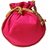 Milans Creation Embroidered Silk Potli Bag Pearl Handle with Drawstring Closure  pink colour