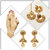 Meia Gold Plated Designer 1 Earring with Maang Tikka 1 Jhumki Earrings 1 Hand Harness For Women