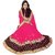 CRAZYDDEAL Pink Brown Georgette Embroidered Saree With Blouse