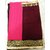 Trilok Fashion Black And Pink Self Design Embroidered Georgette Saree With Blouse