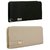 AWESOME FASHIONS  WOMEN WALLET / CLUTCH COMBO BLACK AND CREAM