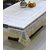 Khushi Creations Transparent 3D Design Center Table Cover 4 Seater 4060 Inches (Golden Lace)
