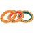 Loops N Knots  Multi-Colour Fashion Jewellery Ghungroo Bangle Set For Girls Women-Traditional Wear Bangle Set Of 3