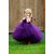 S-Art Fashion Net Silk With Lace Work Baby Girls Frock Dress/Gown (Purple)