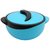 Kuber Industries Insulated Casserole Set,Thermo Container Set- 3 Pcs (1500 Ml 1000 Ml  500 Ml) Soft Touch (Cas04) Blue