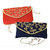 Kuber Industries Elegant Clutch Evening Handbag Purse with Chain for Party - (Set of 2) - BG40