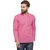 RG Designers Pink Cotton Plain Full Sleeve short kurta for men