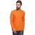 RG Designers Orange Cotton Plain Full Sleeve short kurta for men