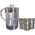 Kuber Industries Copper Jug Pitcher 2500 ML Good Health Benefit For Storage & Serving Water With 3 Steel Glass (JC14)