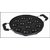 Kuber Industries Heavy Weight Non-Stick 12 Cavity Appam Patra Side Handle with lid, Black (Appam01)