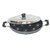 Kuber Industries Heavy Weight Non-Stick 12 Cavity Appam Patra Side Handle with lid, Black (Appam06)