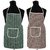 Kuber Industries Check Design Waterproof Kitchen Apron With Front Pocket Set of 2 Pcs