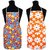 Kuber Industries Floral Design Waterproof Kitchen Apron With Front Pocket Set of 2 Pcs