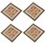 Kuber Industries Dining Table Place Mats Set of 4 Pcs in laminated Patch Design (Square 30 x 30 Cm) KU170