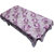 Kuber Industries Center Table Cover Printed Plastic Floral Design Silver Lace 40*60 Inches  (Purple)- KU280