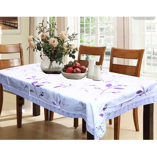 Buy Kuber Industries Dining Table Cover Cream Leaf Design Printed