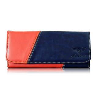 Sn Louis Blue And Red Women Wallet