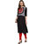 Janasya Women's Black Crepe Straight Graphic Print Kurta