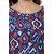 Janasya Women's Blue Crepe Straight Abstract Print Kurta