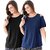 Women's Cold Shoulder Cotton T shirts ( Pack of 2)