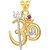 VK Jewels Om Trishul Pendant gold and Rhodium plated -  P1484G VKP1484G