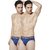 Tuna London Blue Color Cotton Fabric Brief For Mens - Pack Of 2