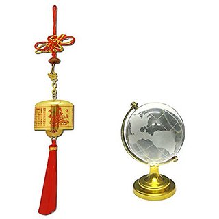 Car Decoration Rear View Mirror Hanging Accessories Feng Shui Lucky Bell, Divya Mantra