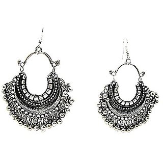 Muccasacra Crazy Fashion Silver Finish Afghani Alloy Dangle Muccasacra Crazy Fashion Silver Finish Afghani Alloy Dangle Earring