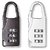 New Resettable Combination Pad Lock set of 2 assorted color & design may be vary