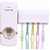 Automatic Auto Toothpaste Dispenser +5 Toothbrush Holder Set Wall Mount